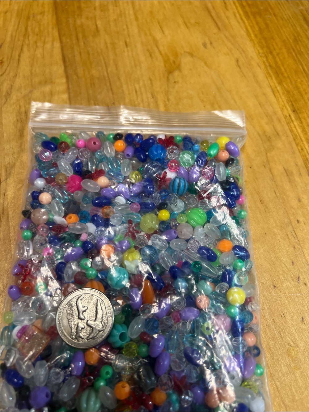 Mixed Assorted Plastic Beads - Multicolor Bag for Home Party Crafts